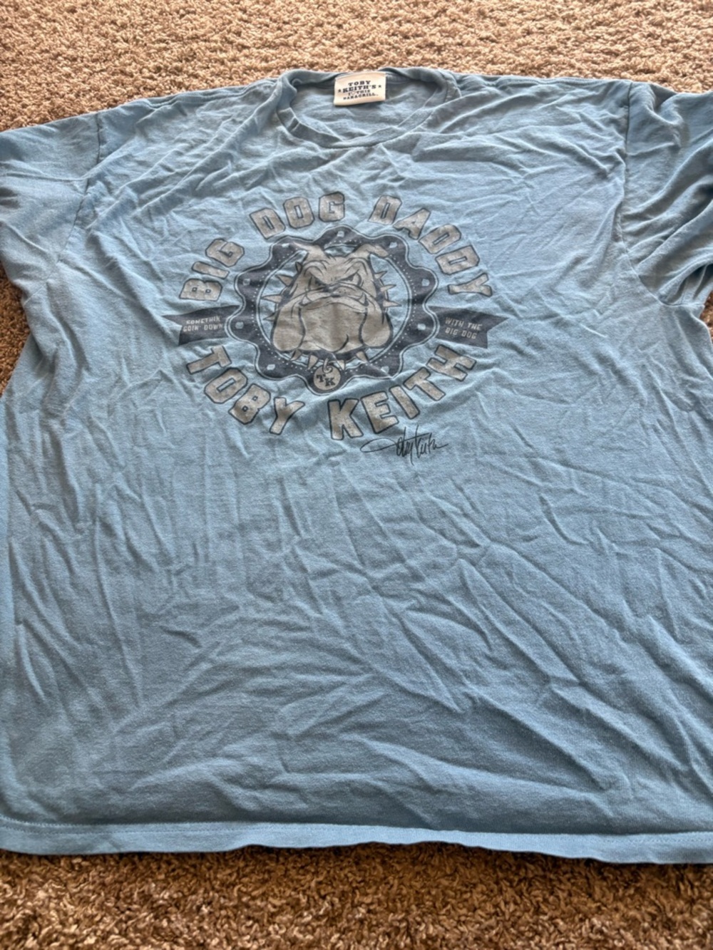 Big Dog Toby Keith Graphic T-Shirt - Light Blue